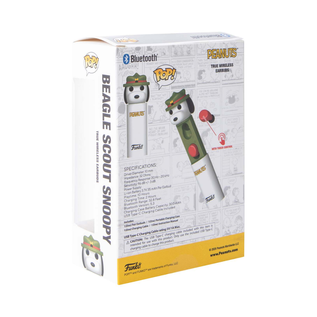 Funko Pop! Peanuts – Audífonos True Wireless Beagle Scout Snoopy