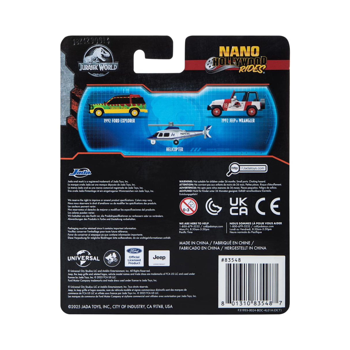 Nano Hollywood Rides – Set de Autos Jurassic World