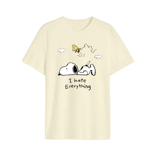 Polera "I Hate Everithing" Snoopy