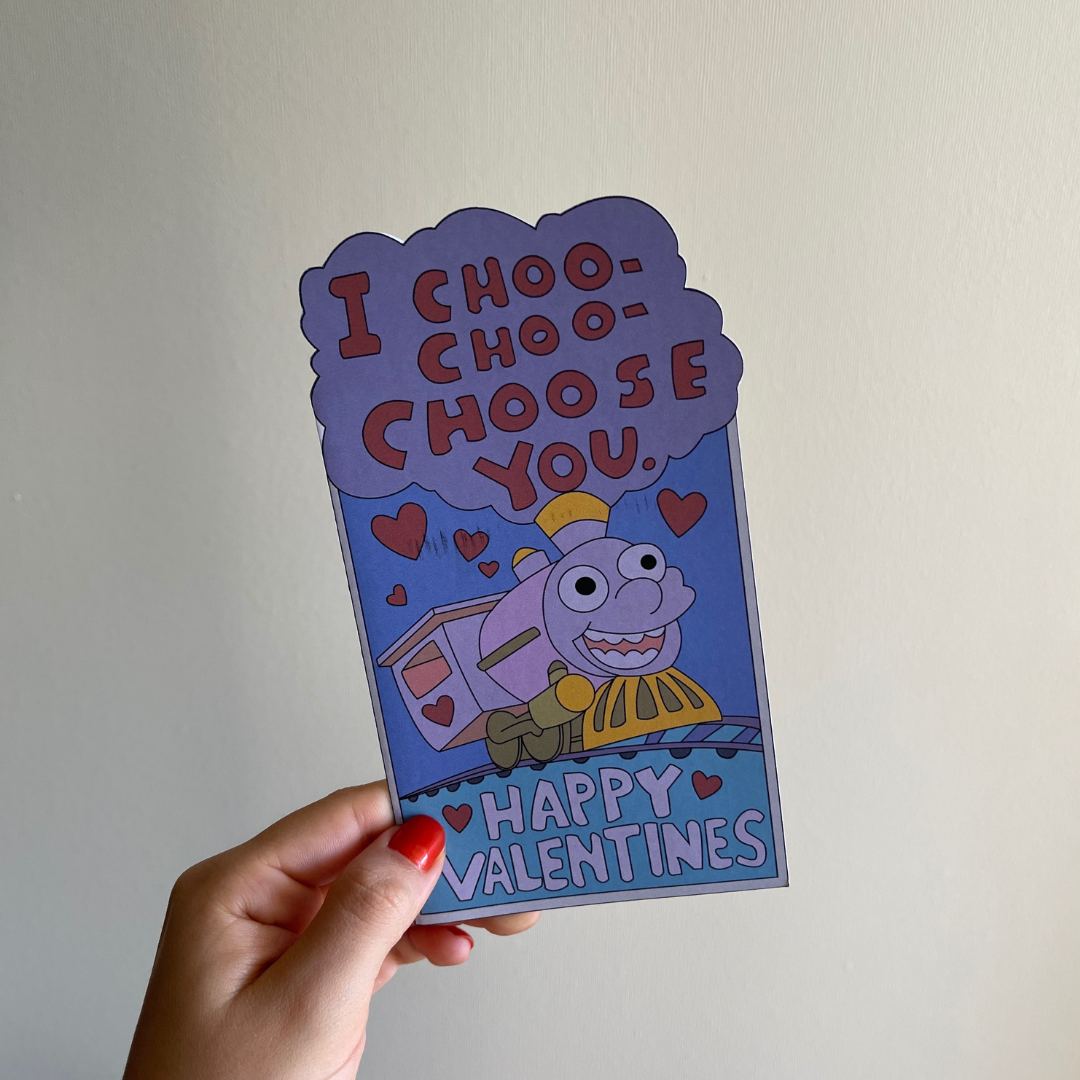 Tarjeta San Valentín Choo-Choo Los Simpsons