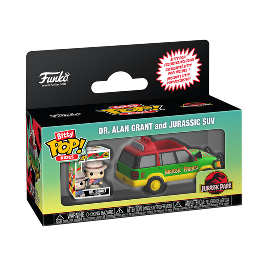 Bitty Pop Rides: Dr. Alan Grant y Jurassic SUV