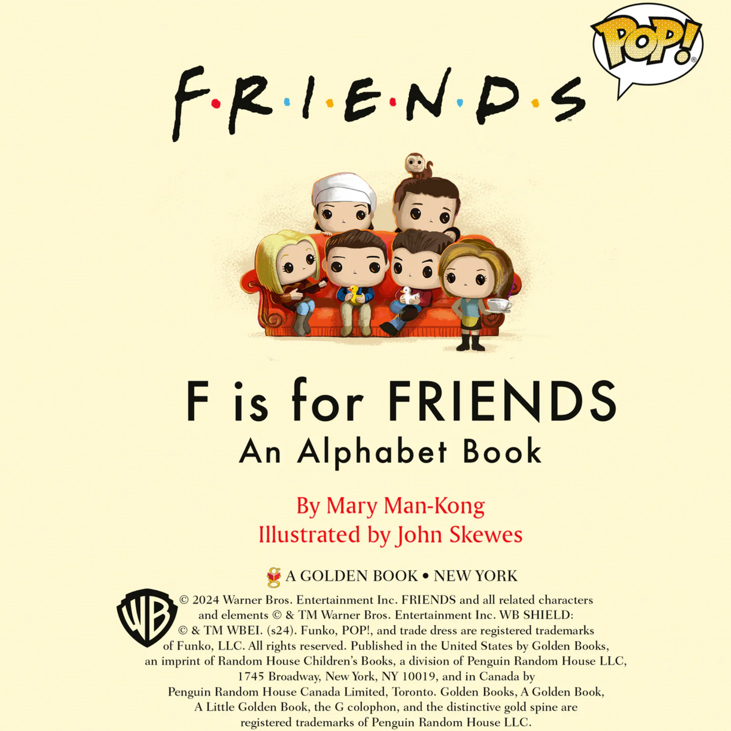 Libro de Abecedario Friends – Funko Pop! x Little Golden Book (Inglés)