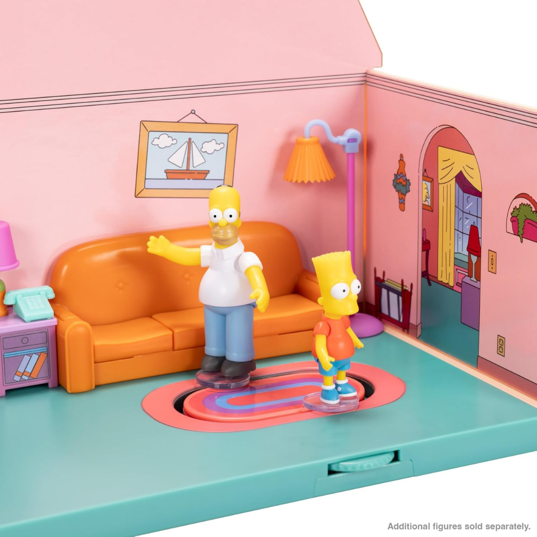 The Simpsons Living Room Diorama Playset – Casa de los Simpson con Figura de Homero