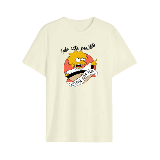 Polera Lisa Simpson - Todo este maldito sistema está mal