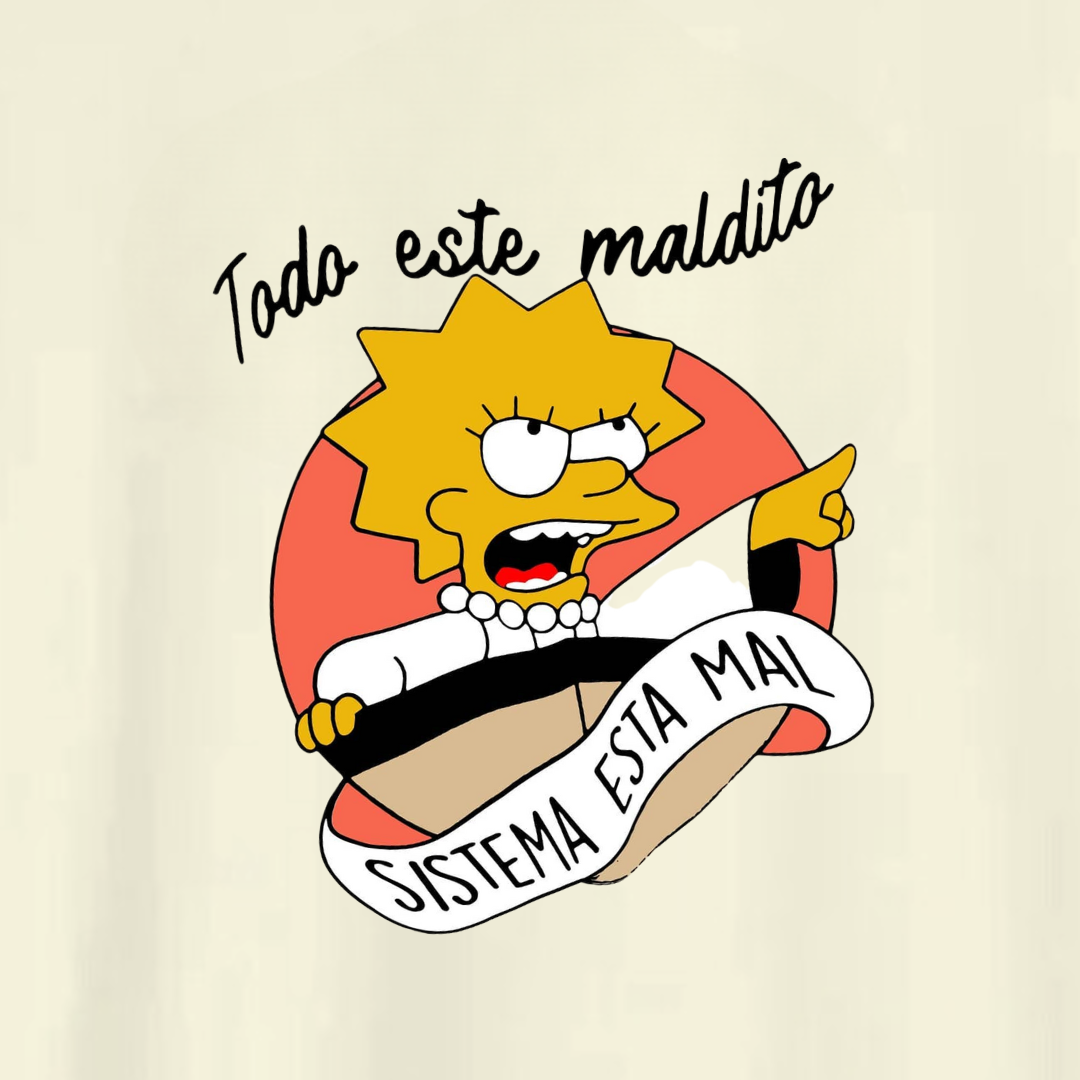 Polera Lisa Simpson - Todo este maldito sistema está mal