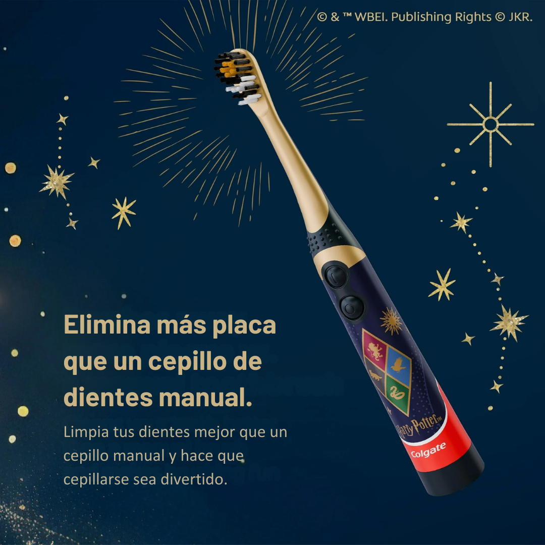 Cepillo de dientes eléctrico Colgate Harry Potter –  Gryffindor (Cerdas Extra Suaves)