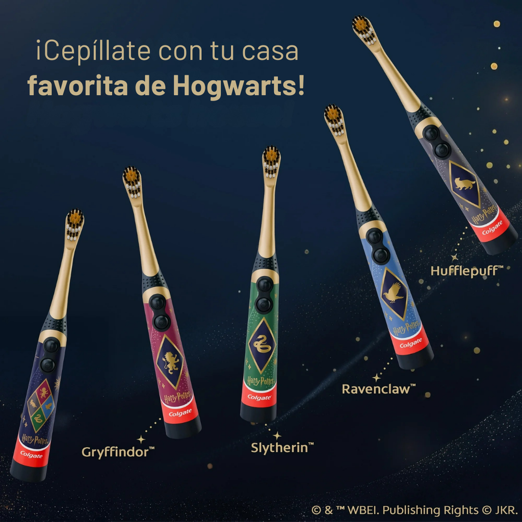 Cepillo de dientes eléctrico Colgate Harry Potter –  Gryffindor (Cerdas Extra Suaves)