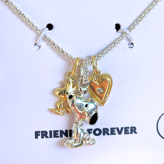 Collar Snoopy & Woodstock con Corazón de Cristal – Peanuts