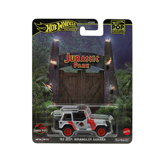 Hot Wheels Premium Pop Culture ’92 Jeep Wrangler Sahara Jurassic Park
