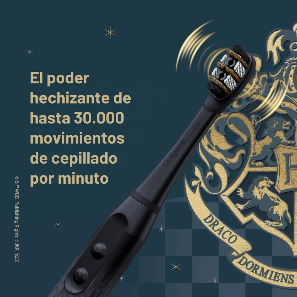 Cepillo de dientes sónico Colgate Harry Potter para adultos (Cerdas Suaves) – Negro