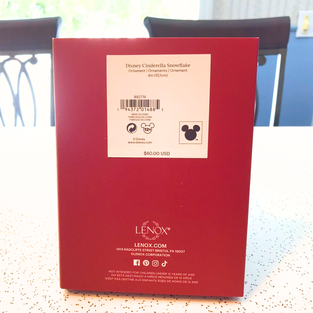 Adorno Navideño de Porcelana Cenicienta Copo de Nieve by Lenox