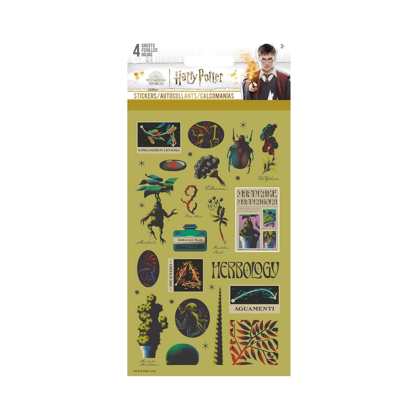 Harry Potter - Stickers Pociones y hechizos de herbología (4 hojas)