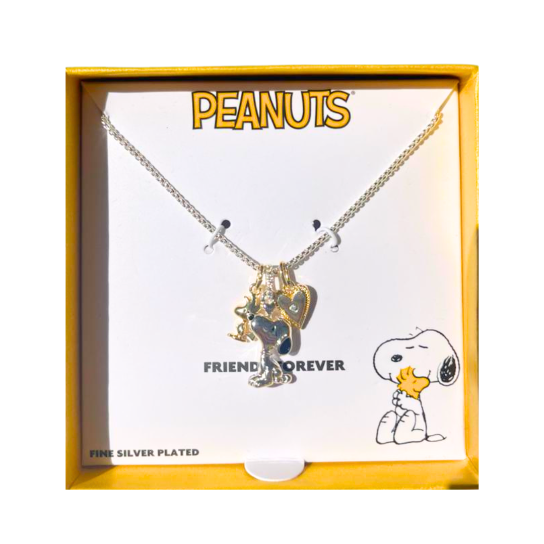 Collar Snoopy & Woodstock con Corazón de Cristal – Peanuts