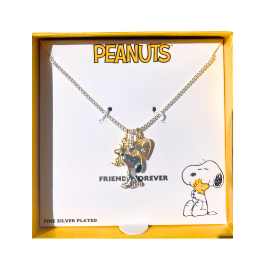 Collar Snoopy & Woodstock con Corazón de Cristal – Peanuts
