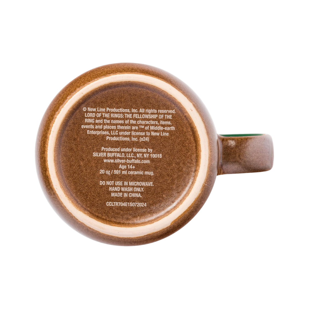 Taza grande de cerámica El Señor de los Anillos – El Dragón Verde (20 oz) | Silver Buffalo