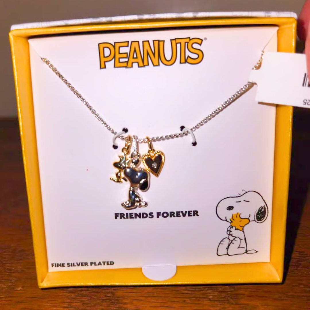 Collar Snoopy & Woodstock con Corazón de Cristal – Peanuts
