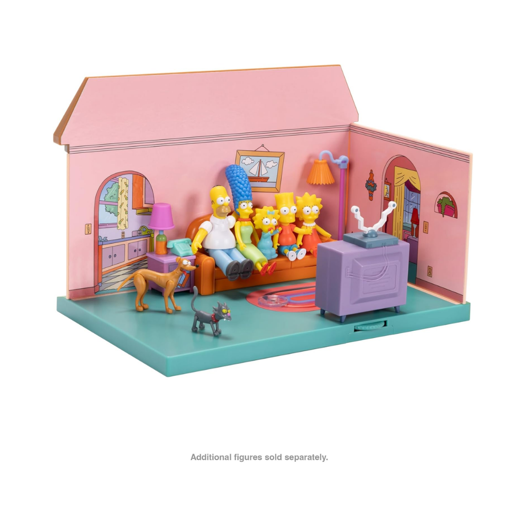 The Simpsons Living Room Diorama Playset – Casa de los Simpson con Figura de Homero