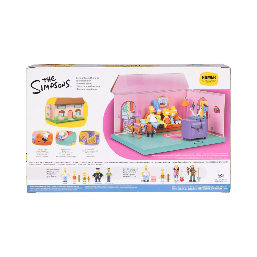 The Simpsons Living Room Diorama Playset – Casa de los Simpson con Figura de Homero