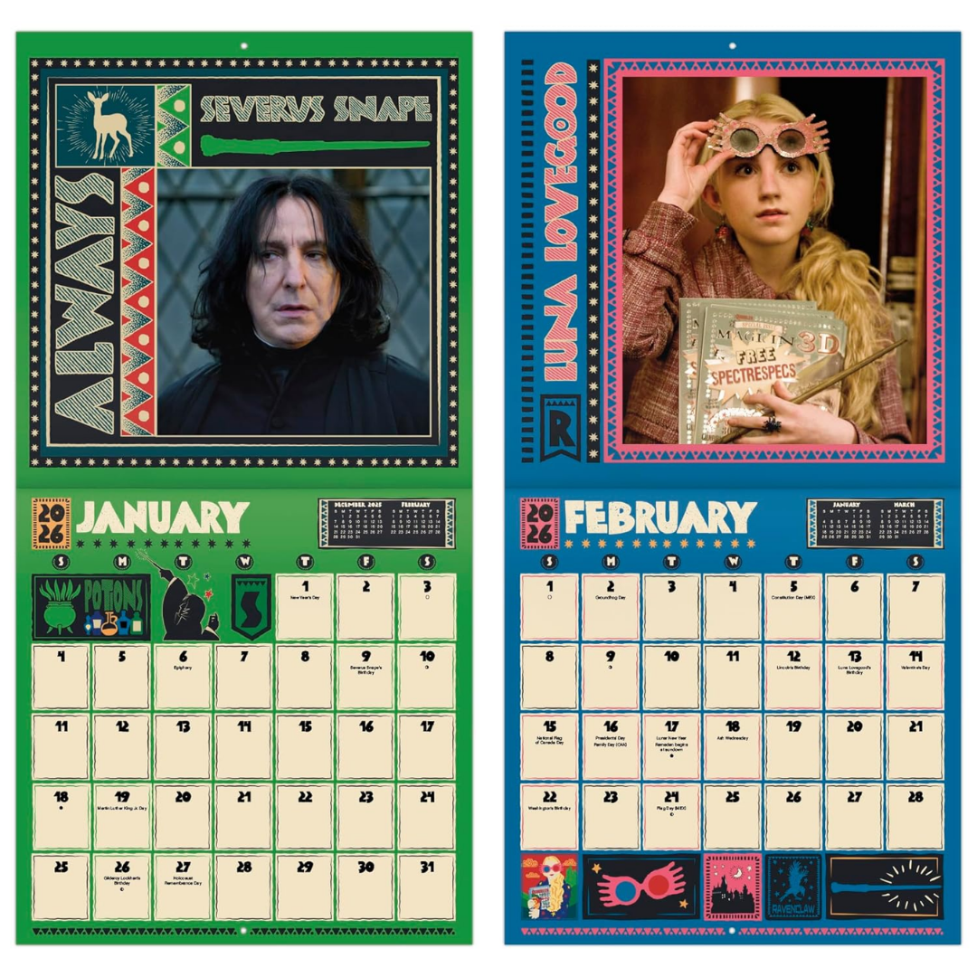 Calendario Harry Potter 2026 – Oficial (16 Meses)