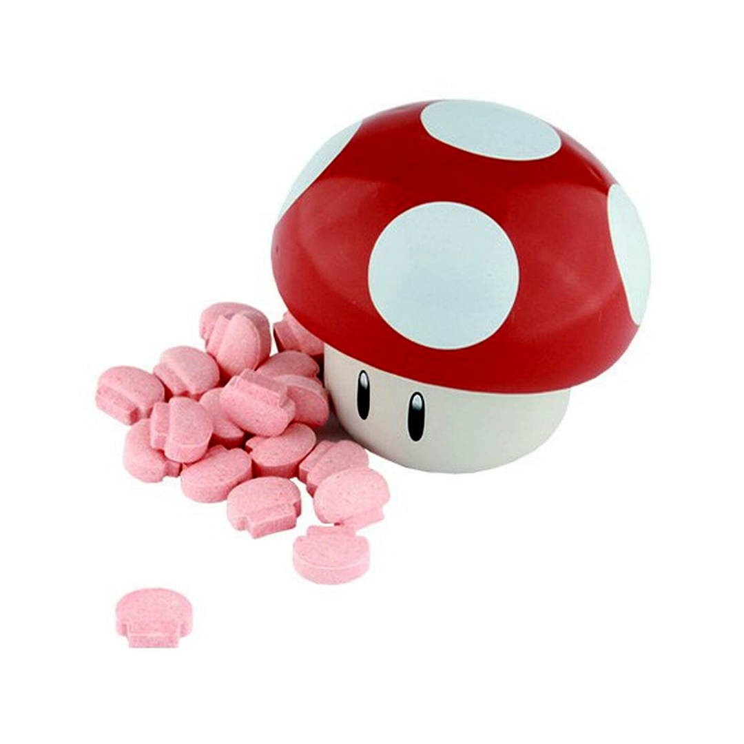 Lata de Caramelos Hongo (Rojo o Verde) - Super Mario Bros