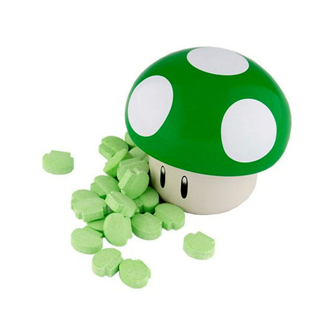 Lata de Caramelos Hongo (Rojo o Verde) - Super Mario Bros