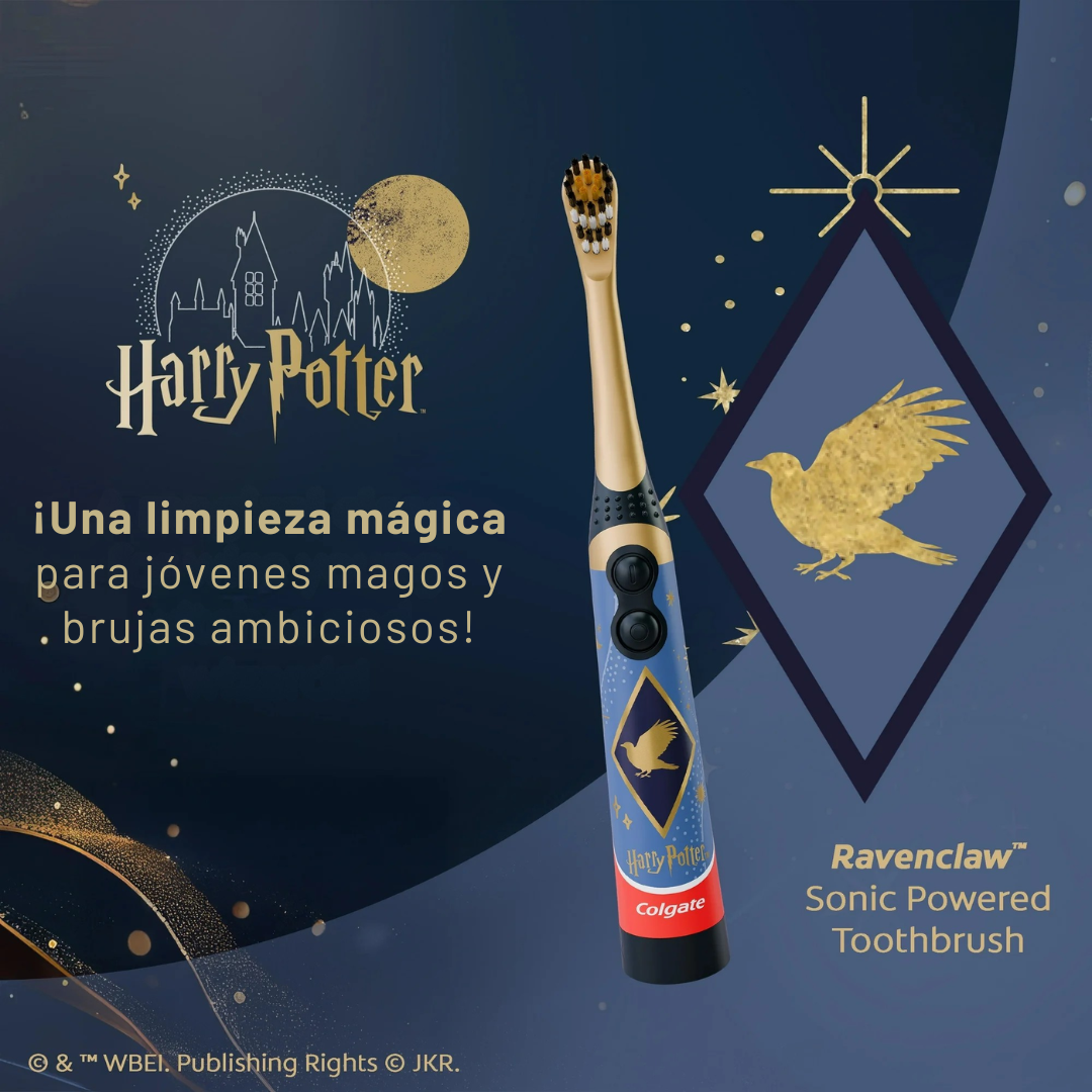 Cepillo de dientes eléctrico Colgate Harry Potter – Ravenclaw (Cerdas Extra Suaves)
