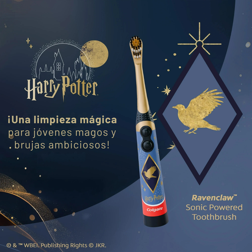 Cepillo de dientes eléctrico Colgate Harry Potter – Ravenclaw (Cerdas Extra Suaves)