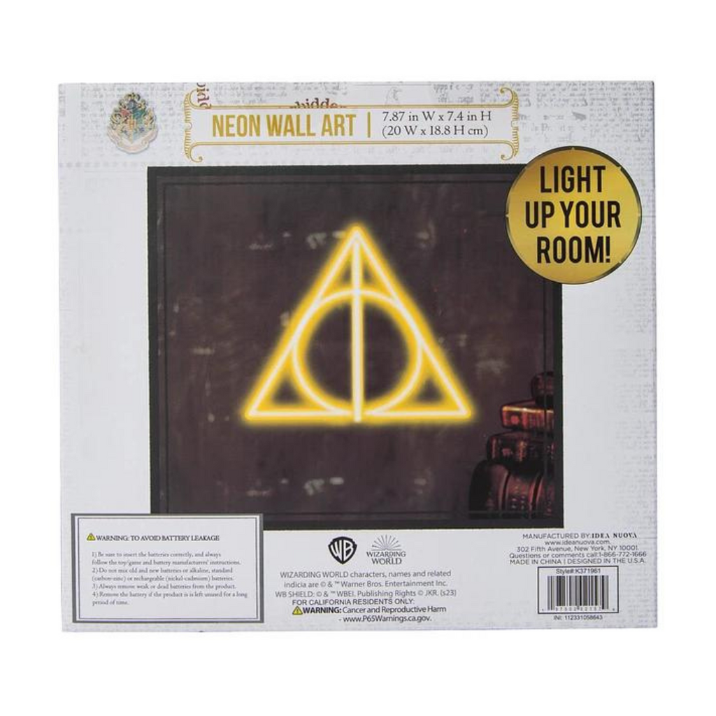 Letrero Neon Reliquias de la Muerte Harry Potter