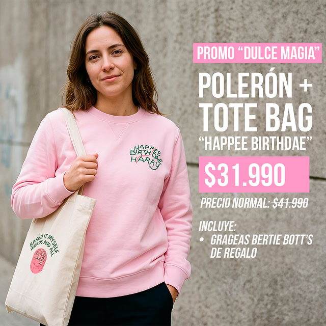 Pack Happee Birthdae Harry: Polerón + Tote Bag + Grageas de regalo